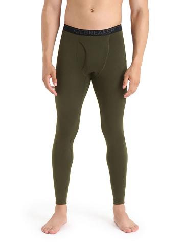 Loden Men's Icebreaker Merino 200 Oasis with Fly Leggings | USA 1131EBCX